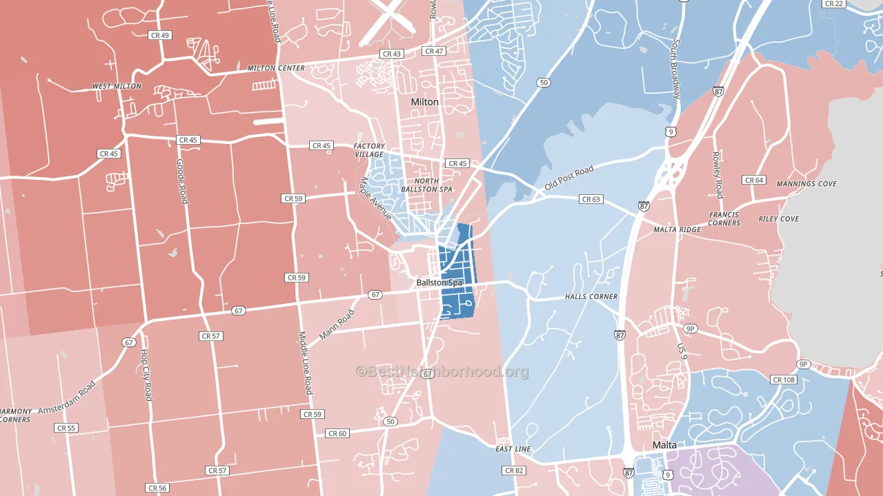 12020, NY block-group political-lean map