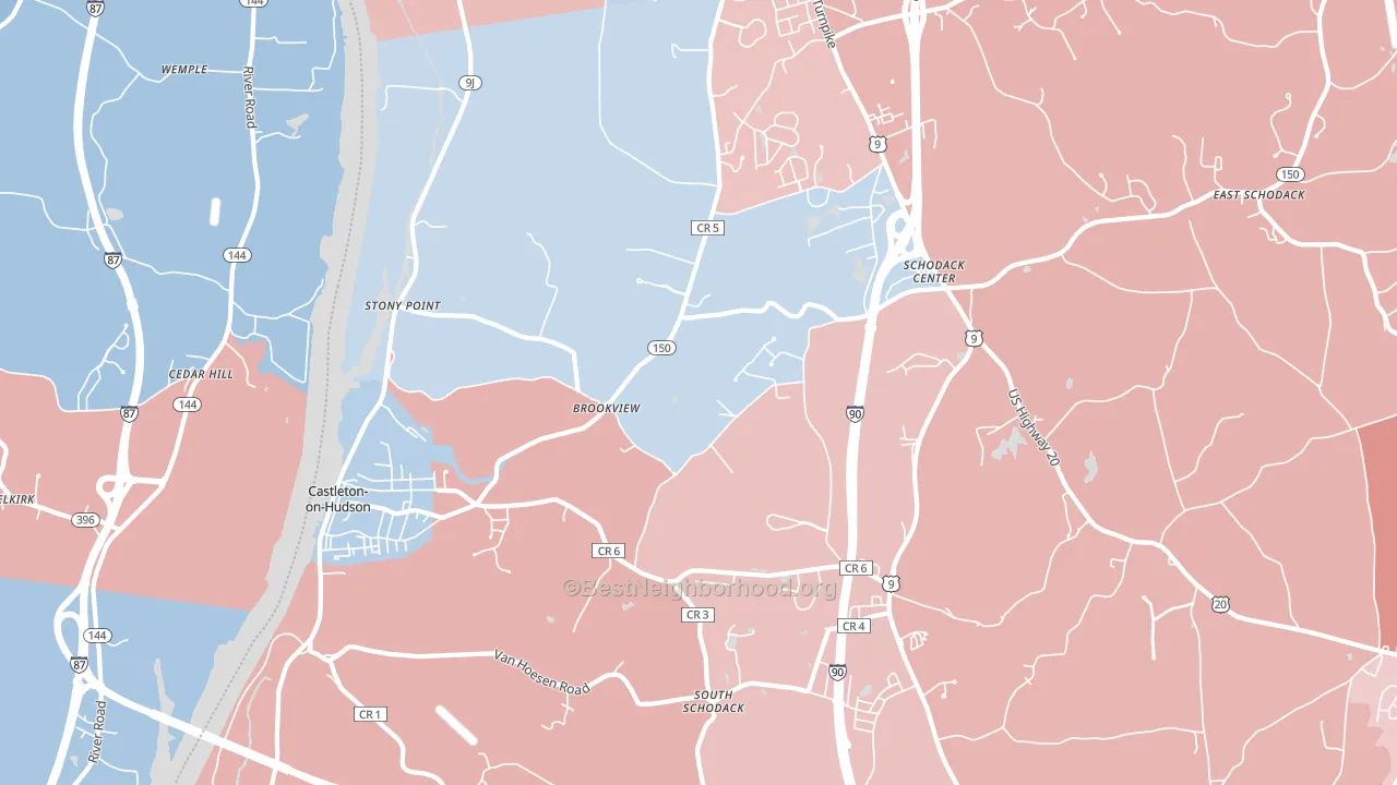 12033, NY block-group political-lean map
