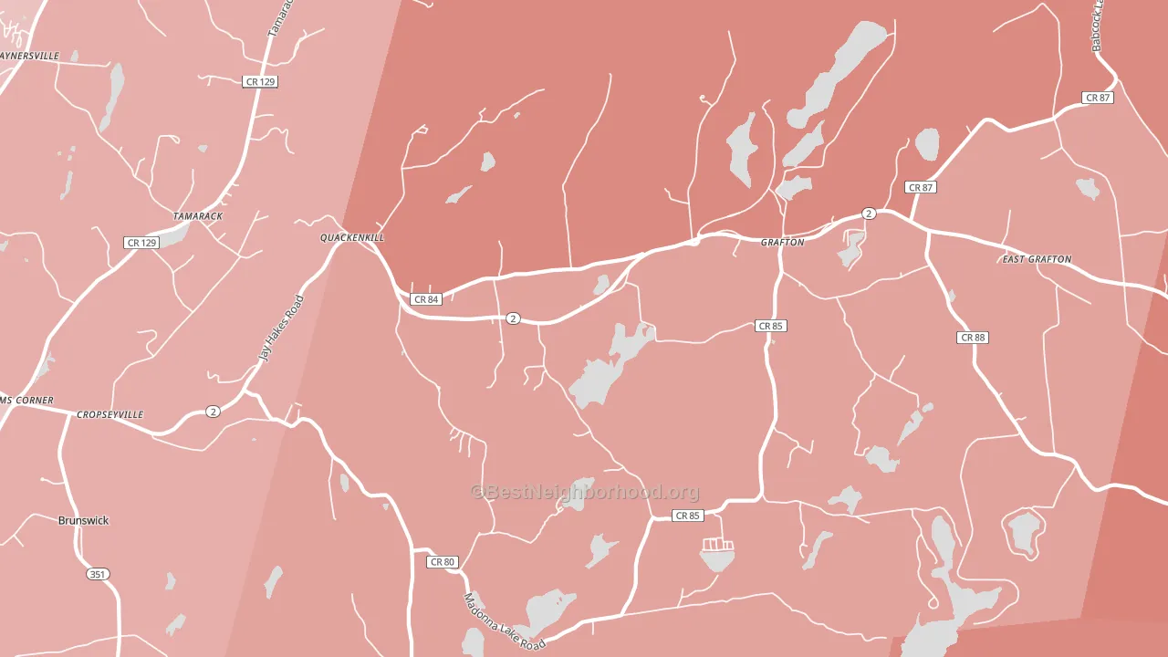 12052, NY block-group political-lean map