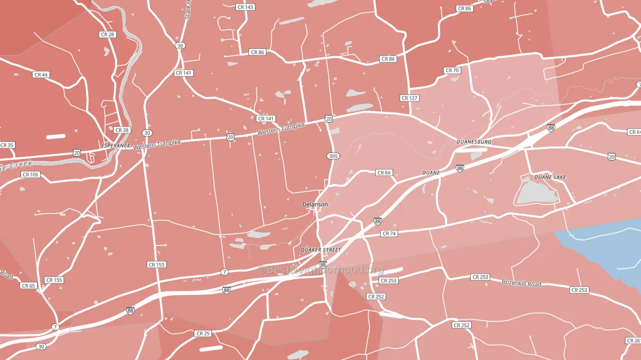 12053, NY block-group political-lean map