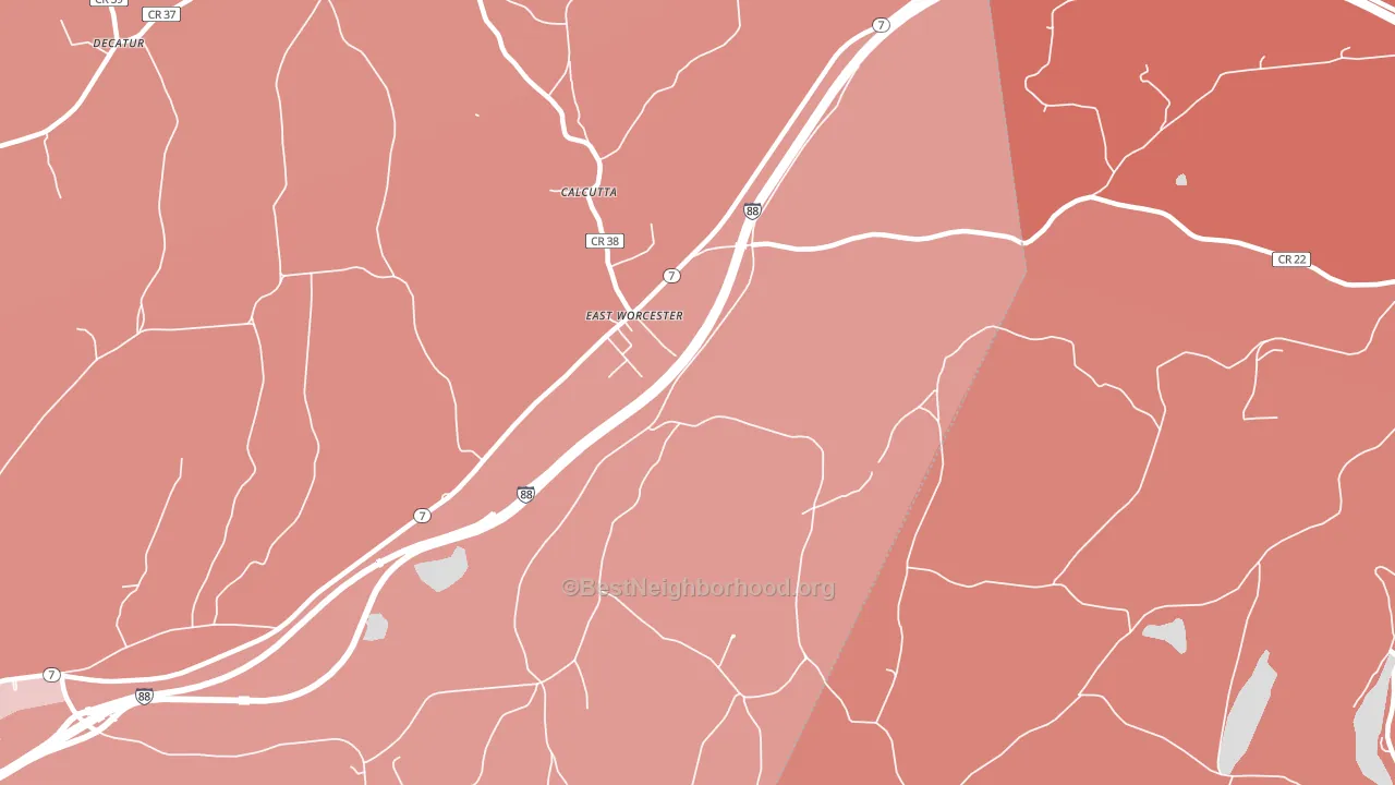 12064, NY block-group political-lean map