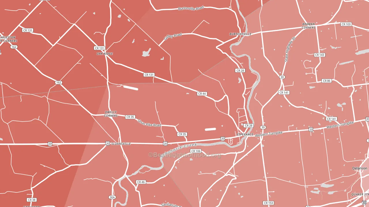 12066, NY block-group political-lean map