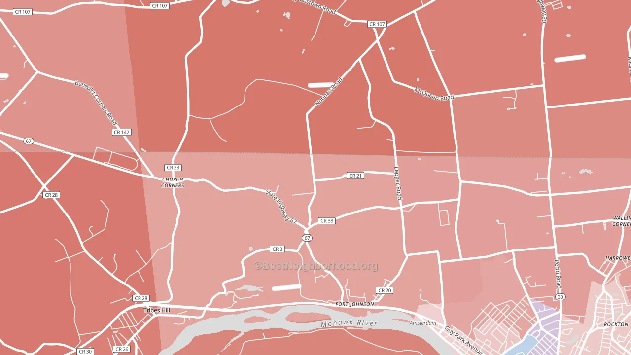 12070, NY block-group political-lean map