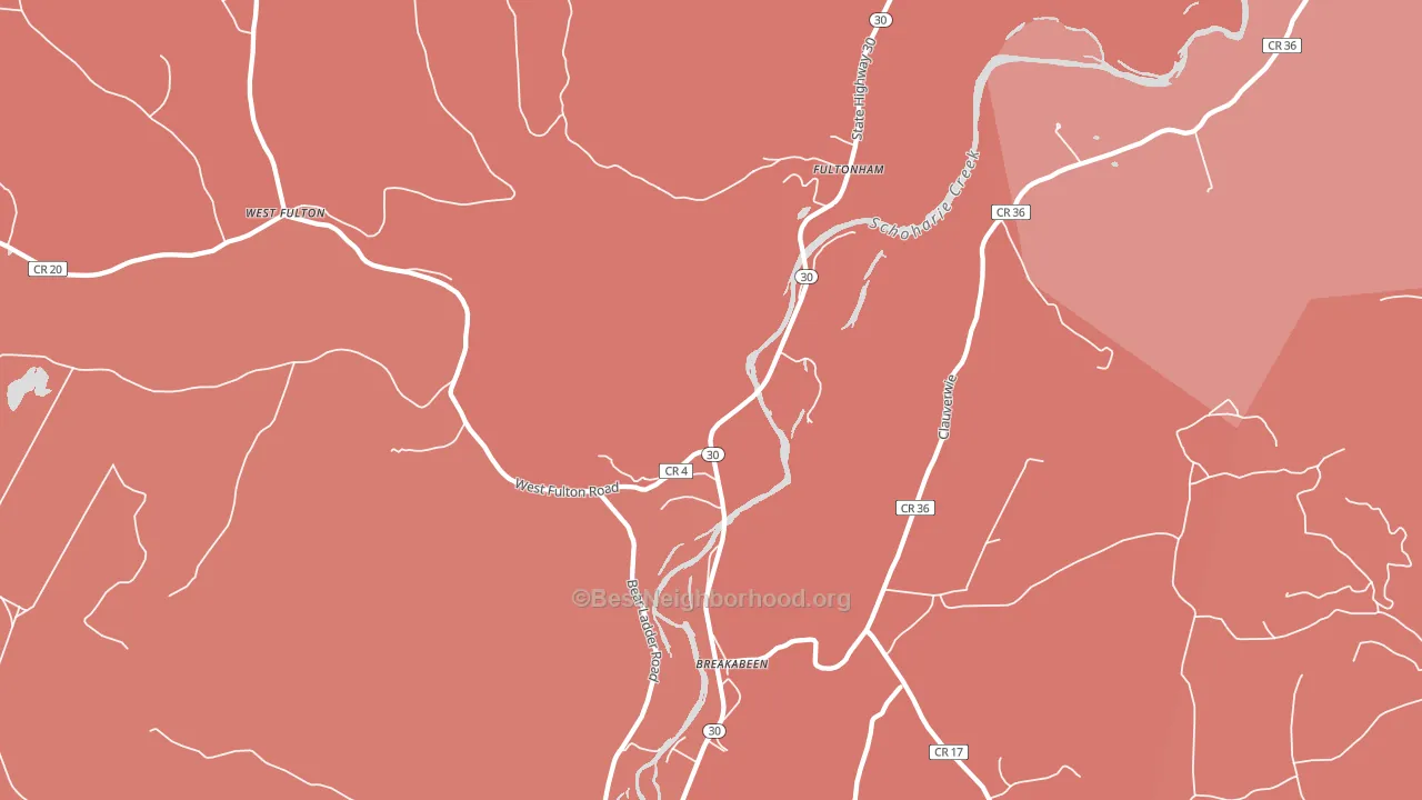12071, NY block-group political-lean map