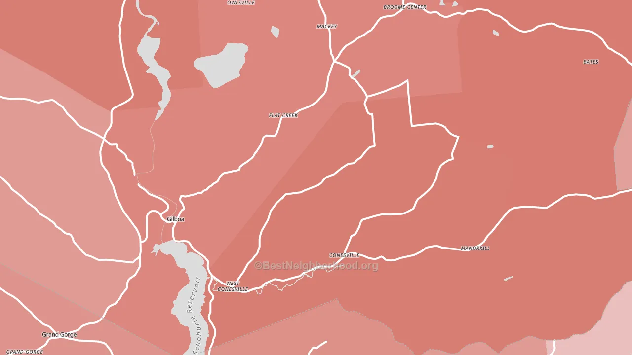 12076, NY block-group political-lean map