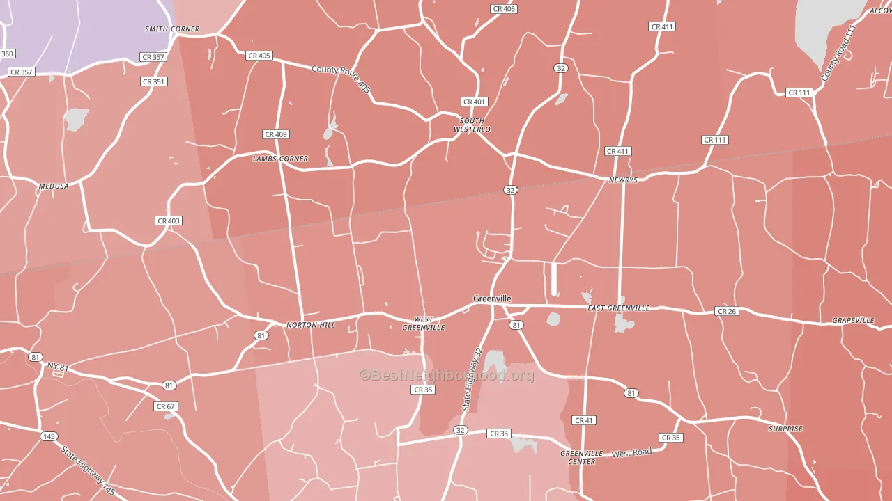 12083, NY block-group political-lean map