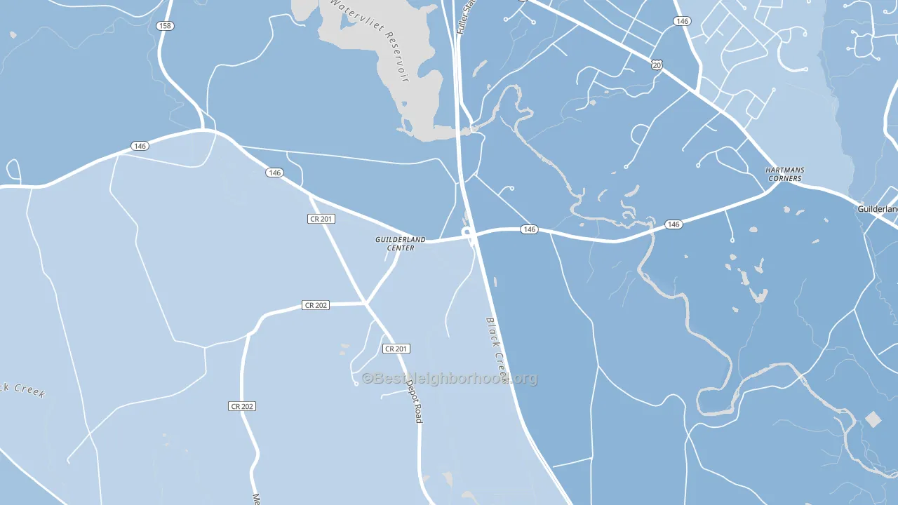 12085, NY block-group political-lean map
