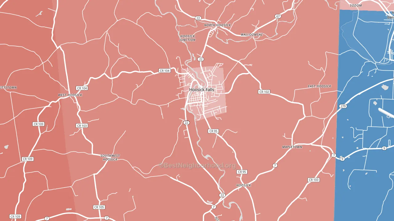 12090, NY block-group political-lean map