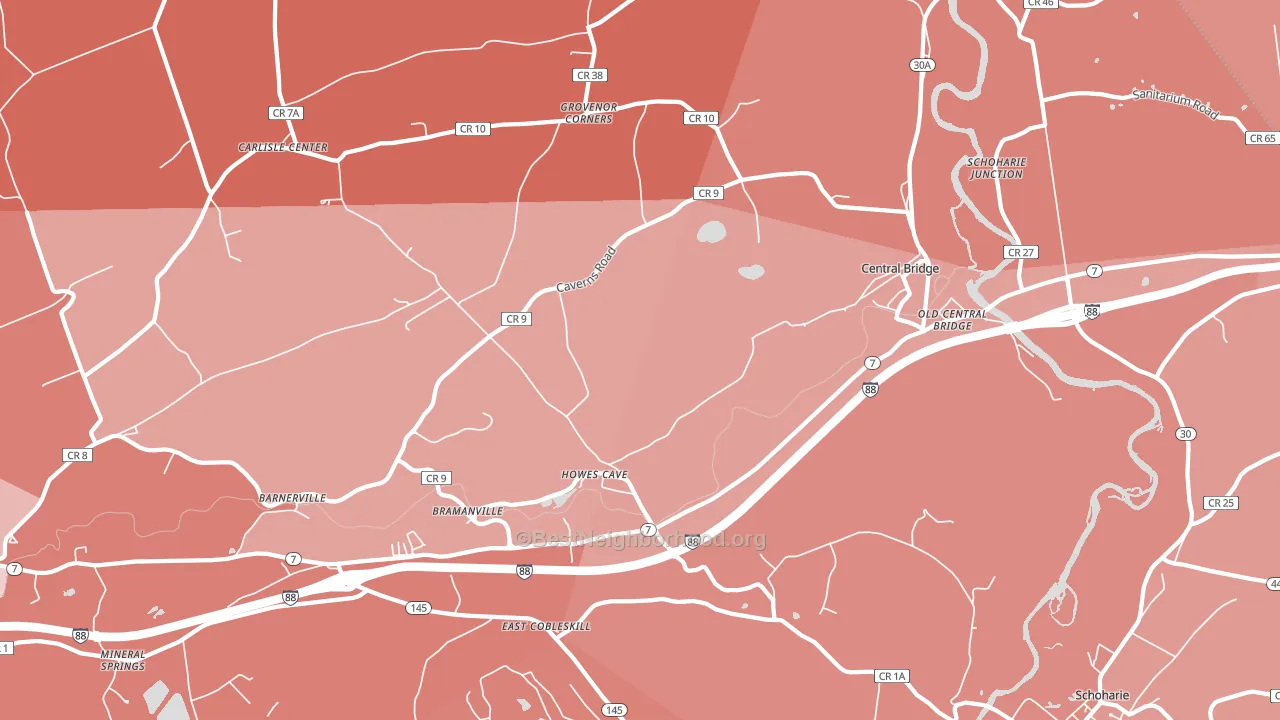 12092, NY block-group political-lean map