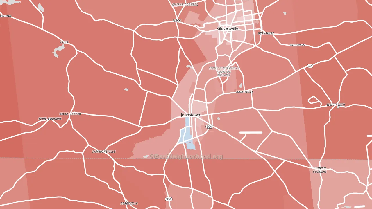 12095, NY block-group political-lean map