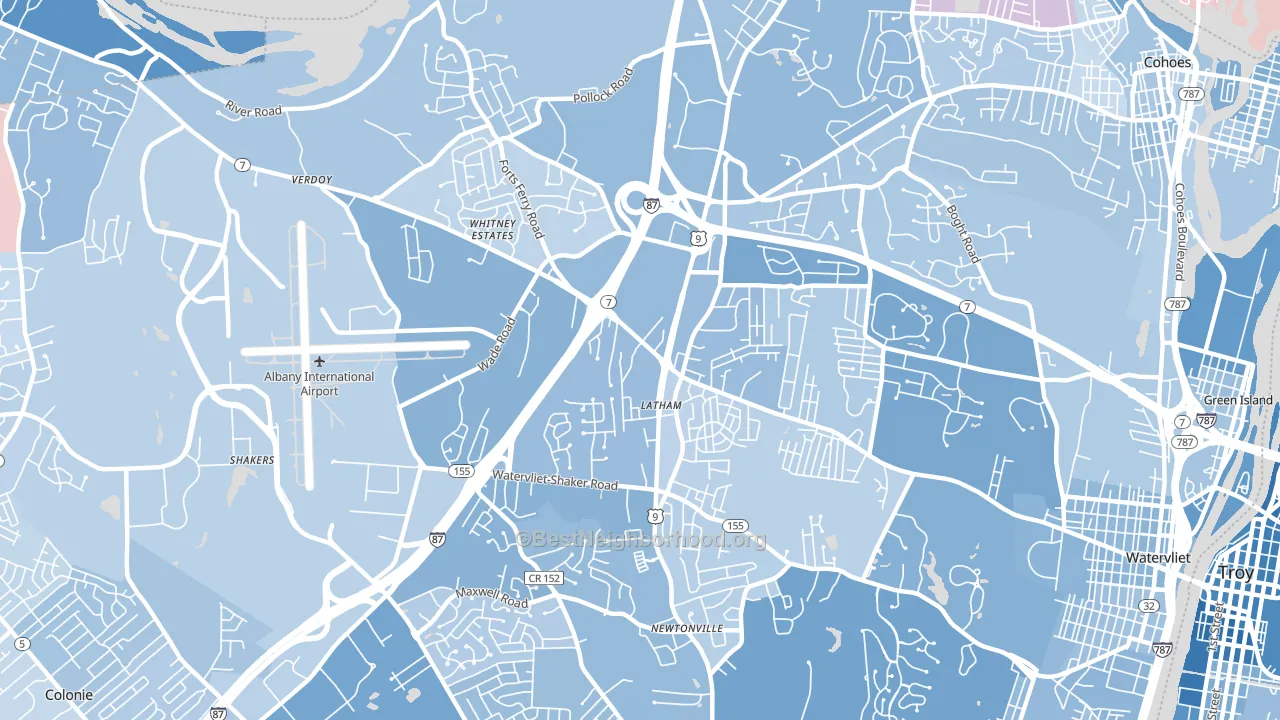 12110, NY block-group political-lean map
