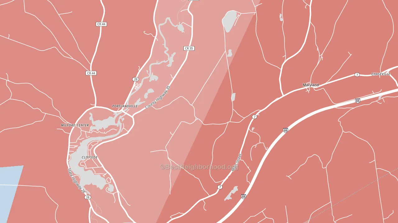 12116, NY block-group political-lean map