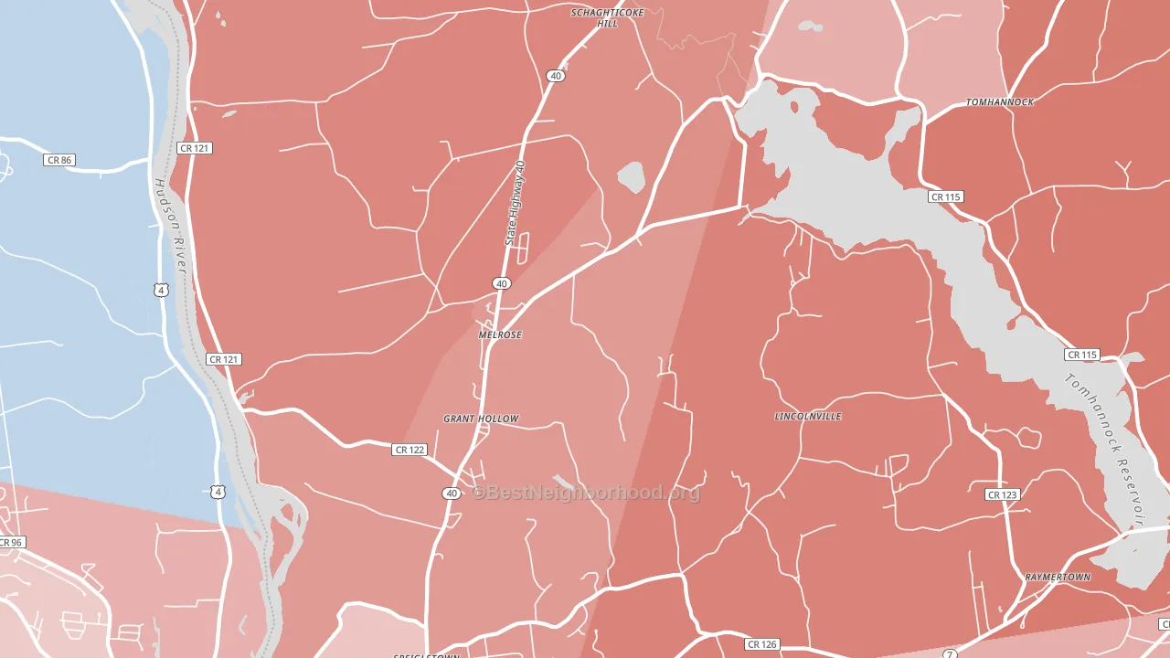 12121, NY block-group political-lean map
