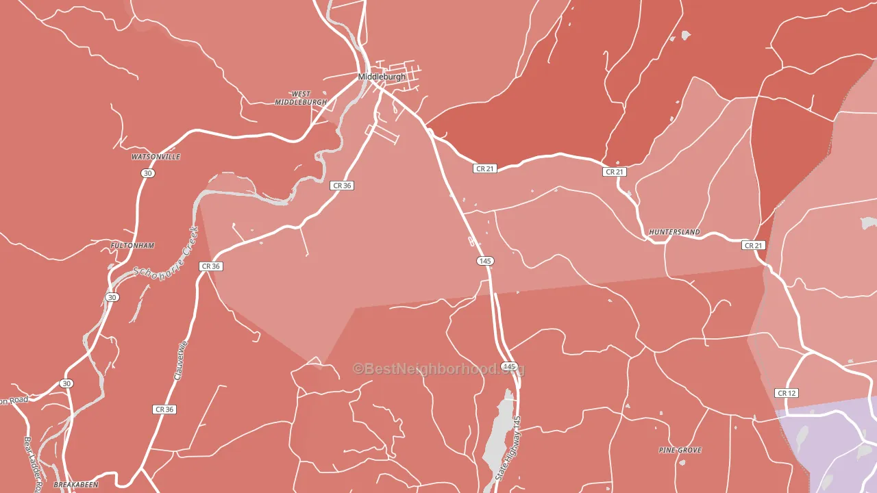 12122, NY block-group political-lean map