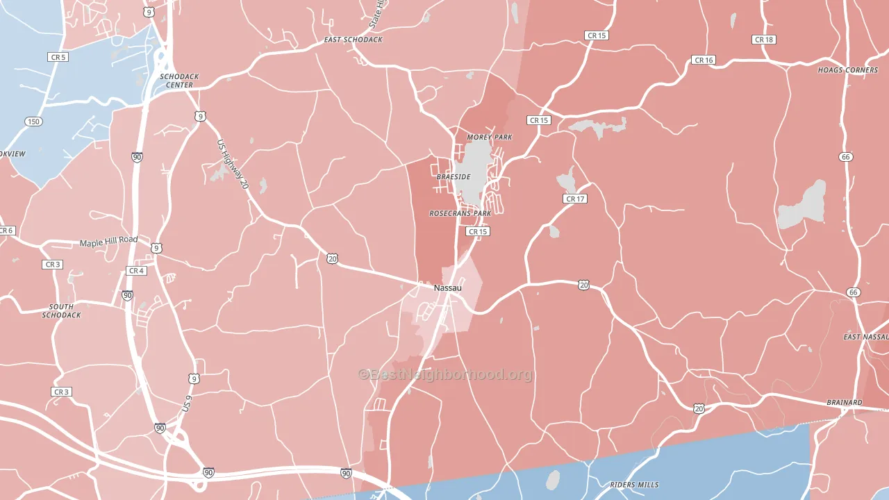 12123, NY block-group political-lean map