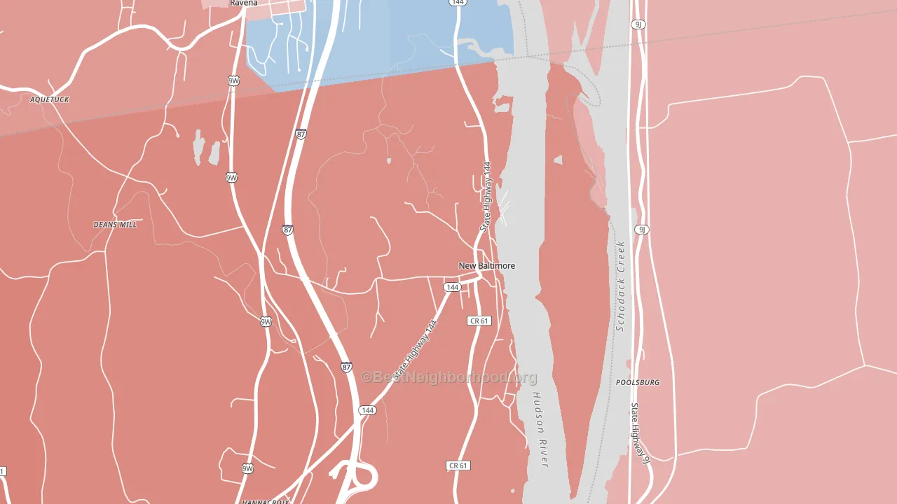 12124, NY block-group political-lean map