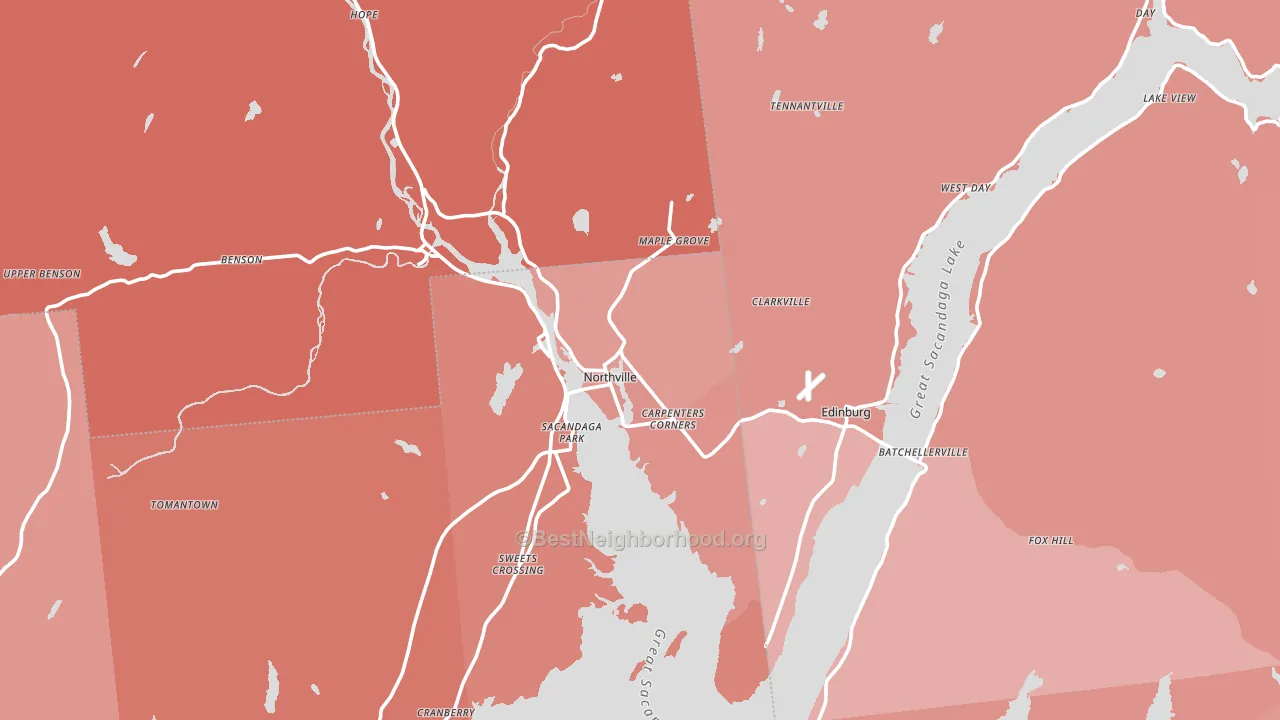 12134, NY block-group political-lean map