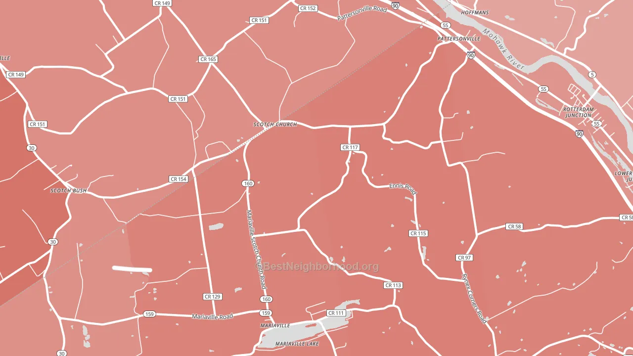 12137, NY block-group political-lean map