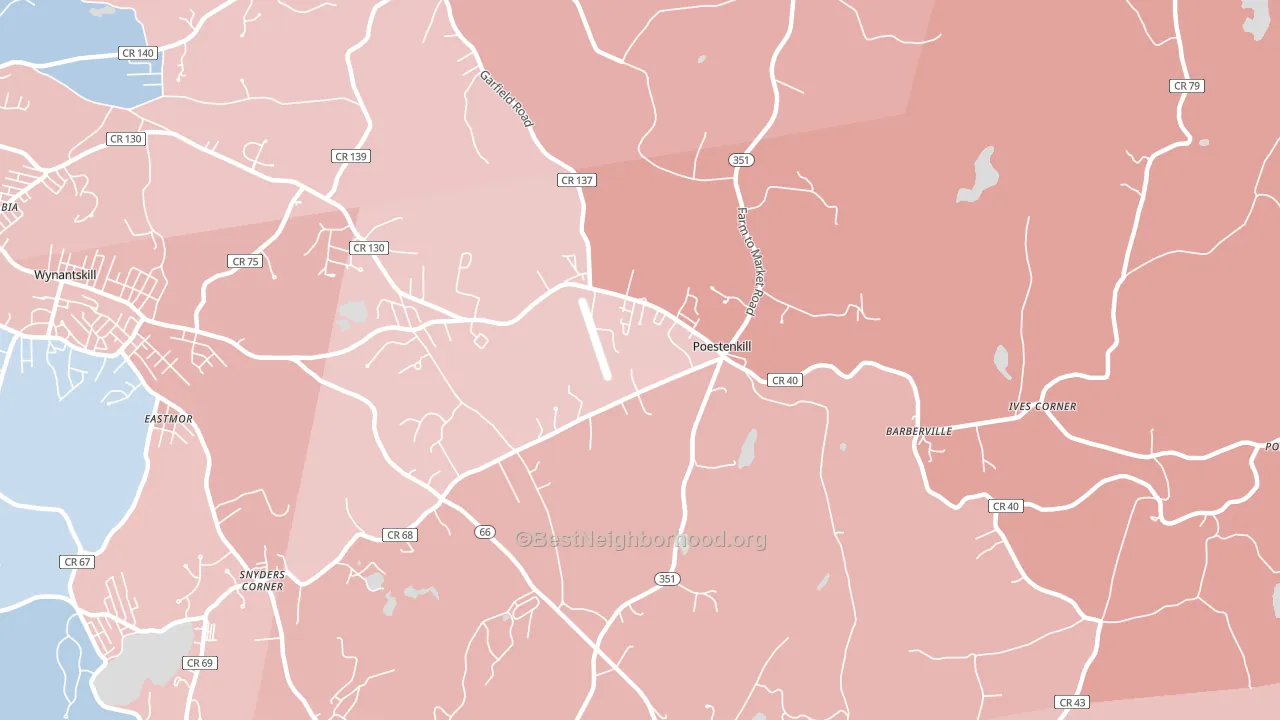 12140, NY block-group political-lean map