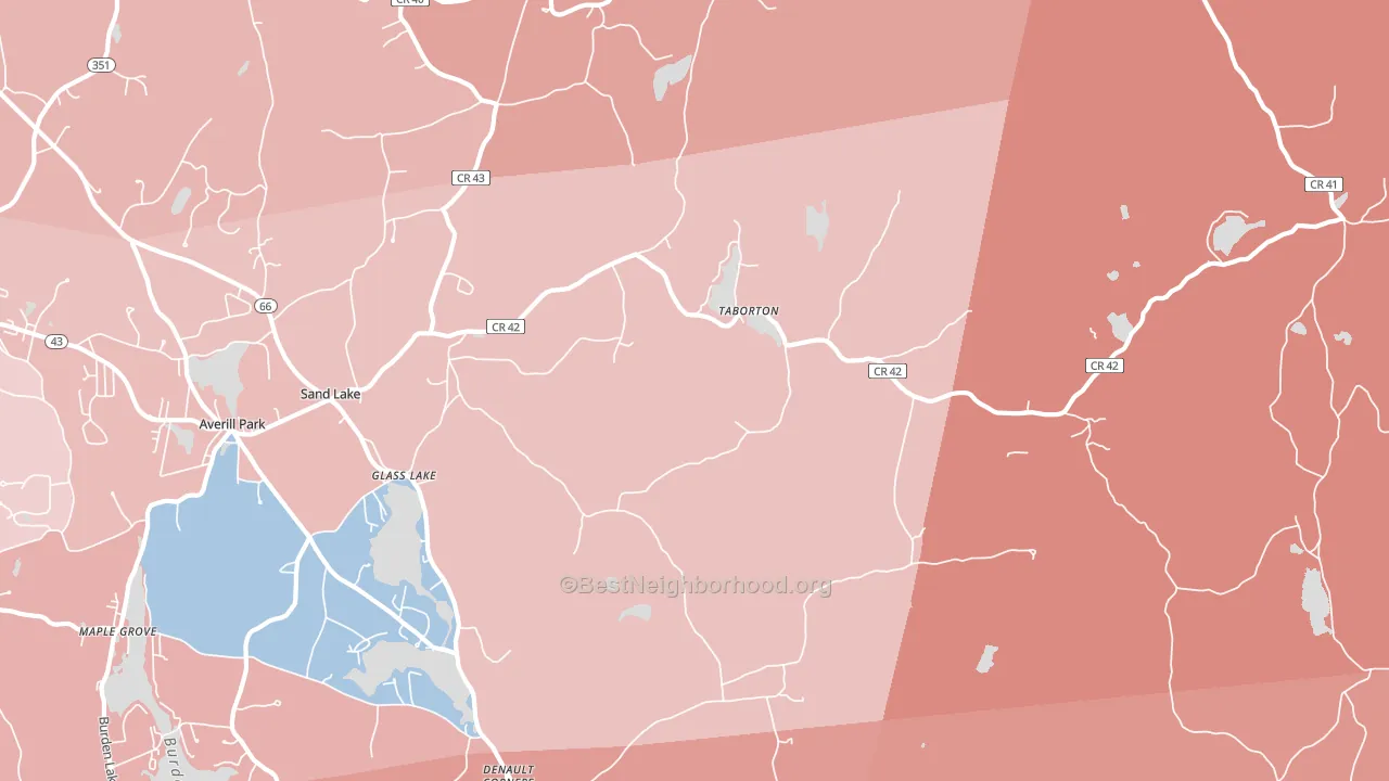 12153, NY block-group political-lean map