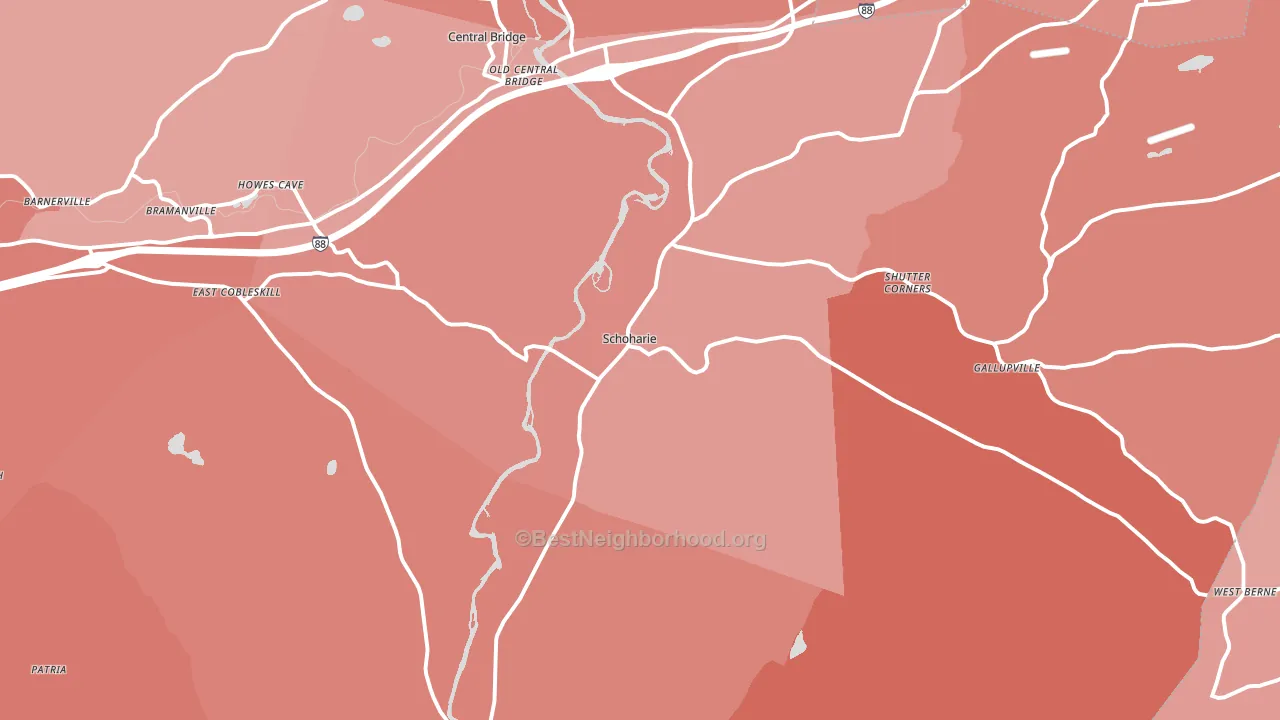 12157, NY block-group political-lean map
