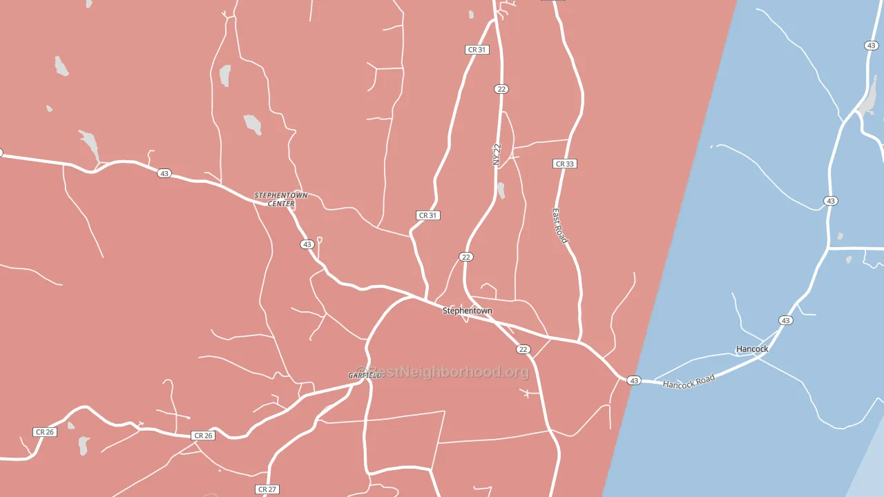 12168, NY block-group political-lean map