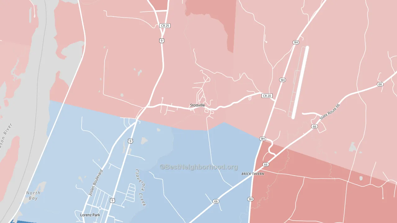 12172, NY block-group political-lean map