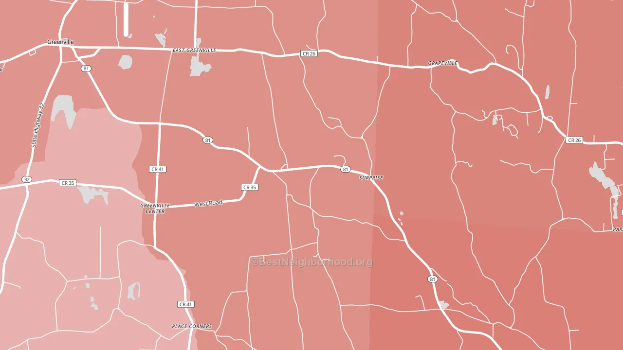 12176, NY block-group political-lean map