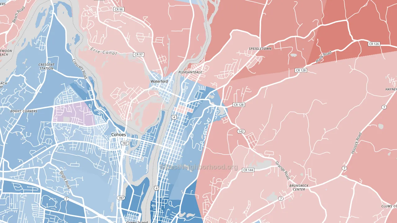 12182, NY block-group political-lean map