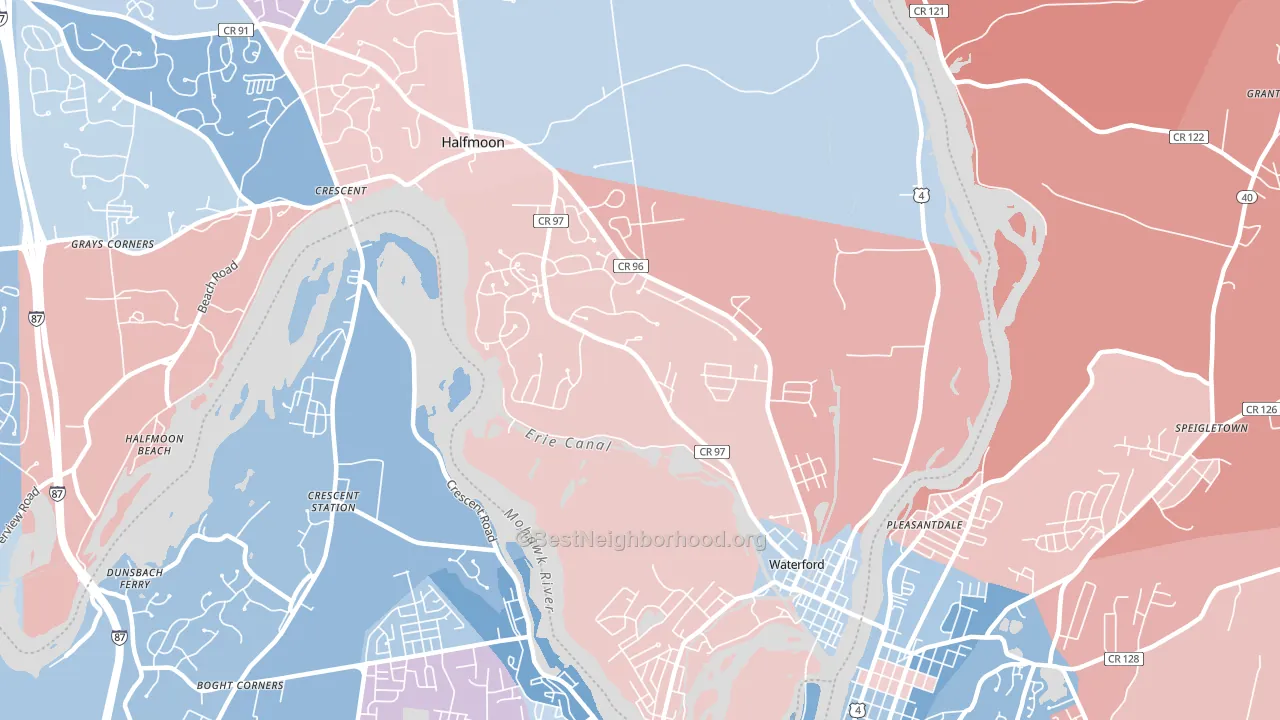 12188, NY block-group political-lean map