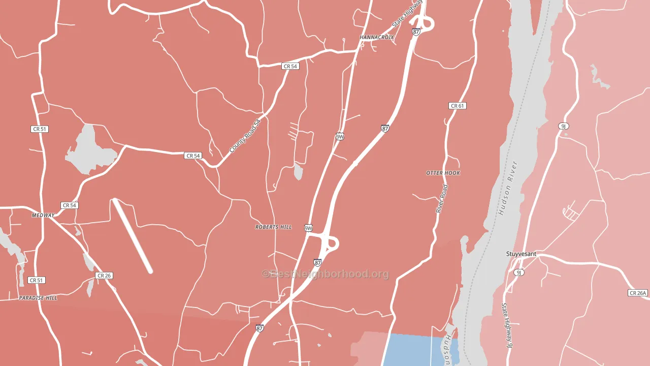12192, NY block-group political-lean map