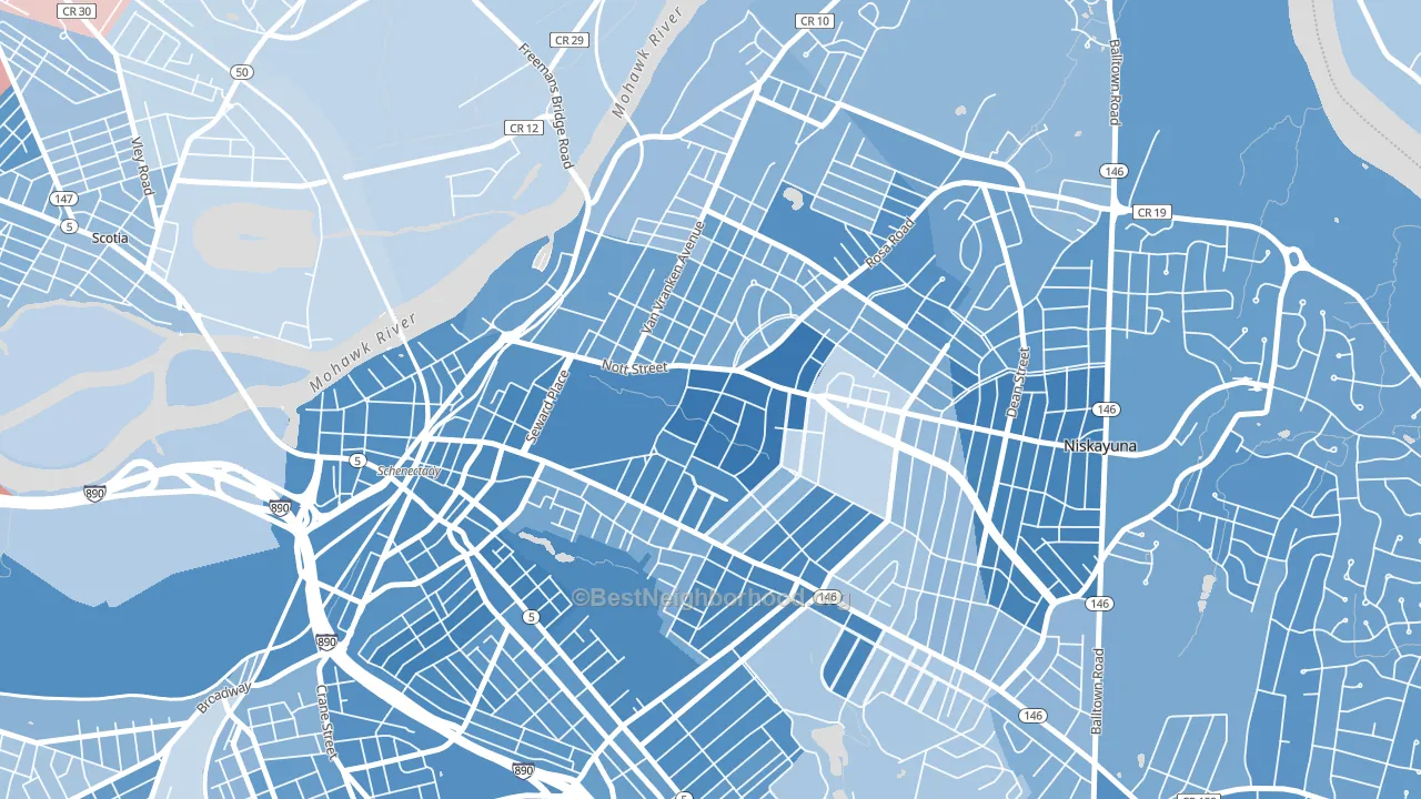 12308, NY block-group political-lean map