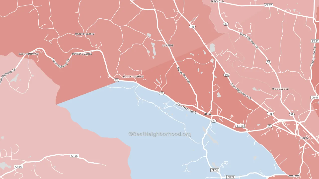 12405, NY block-group political-lean map