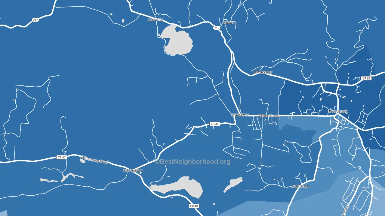 12409, NY block-group political-lean map
