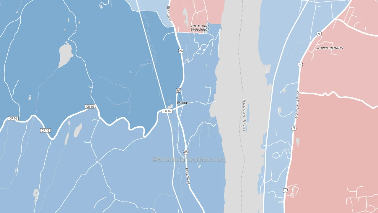 12429, NY block-group political-lean map
