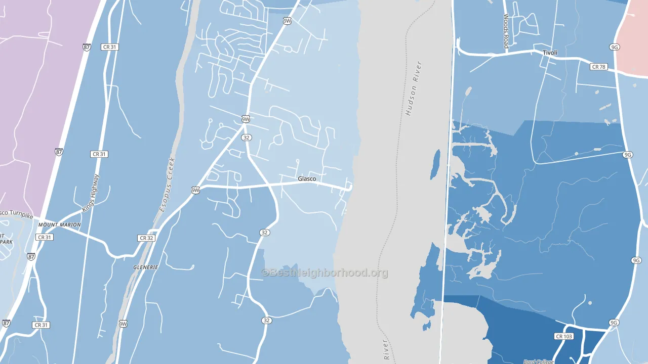 12432, NY block-group political-lean map