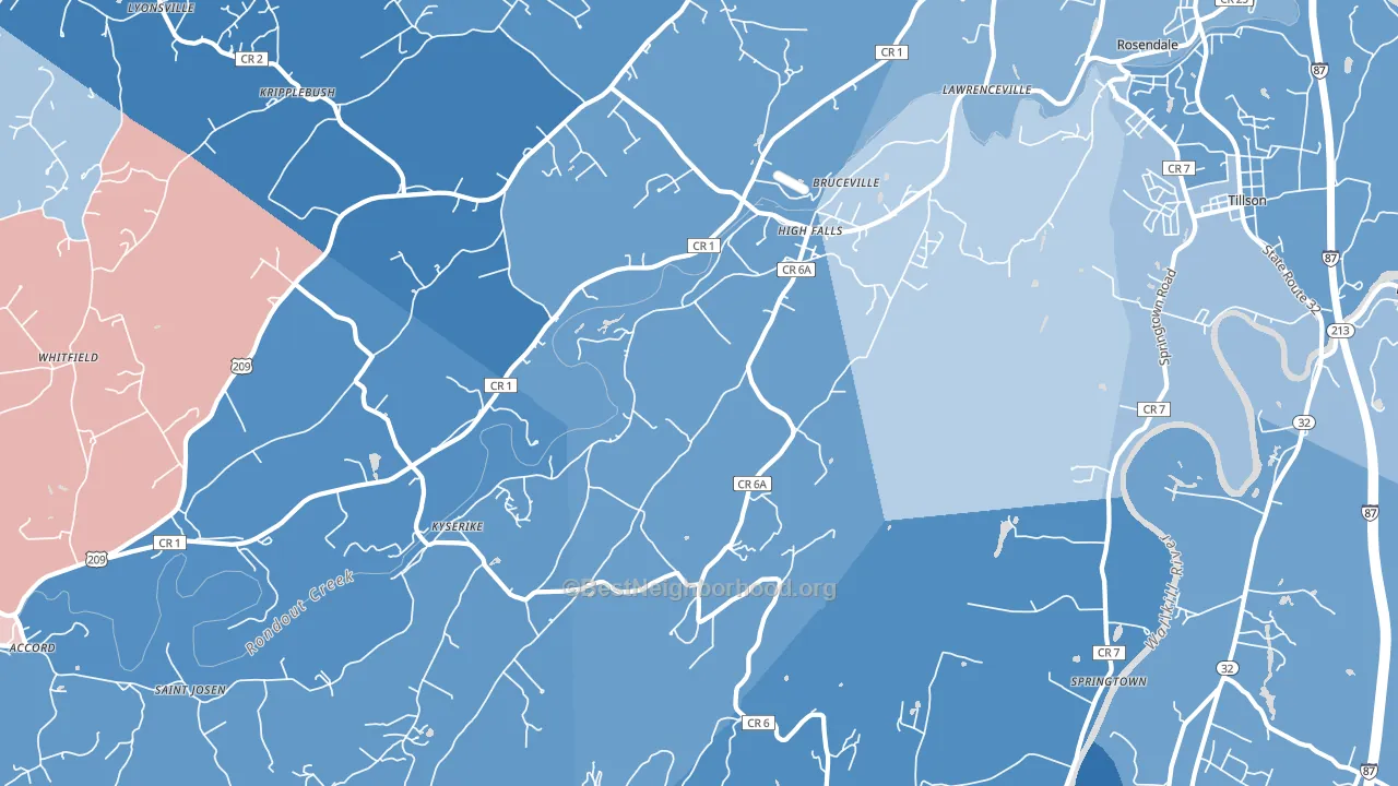 12440, NY block-group political-lean map