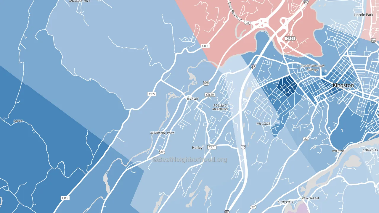 12443, NY block-group political-lean map