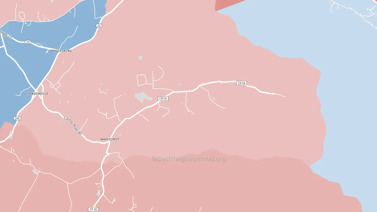 12454, NY block-group political-lean map
