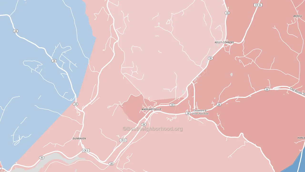 12455, NY block-group political-lean map