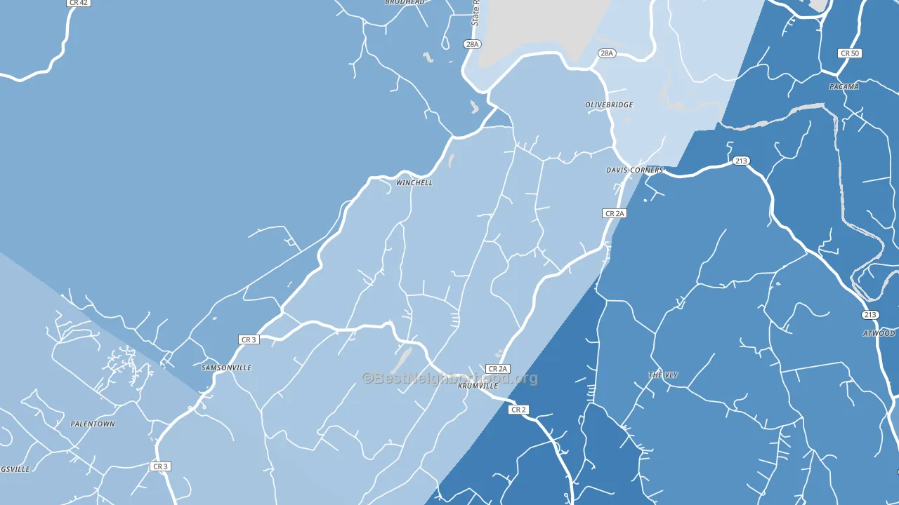 12461, NY block-group political-lean map