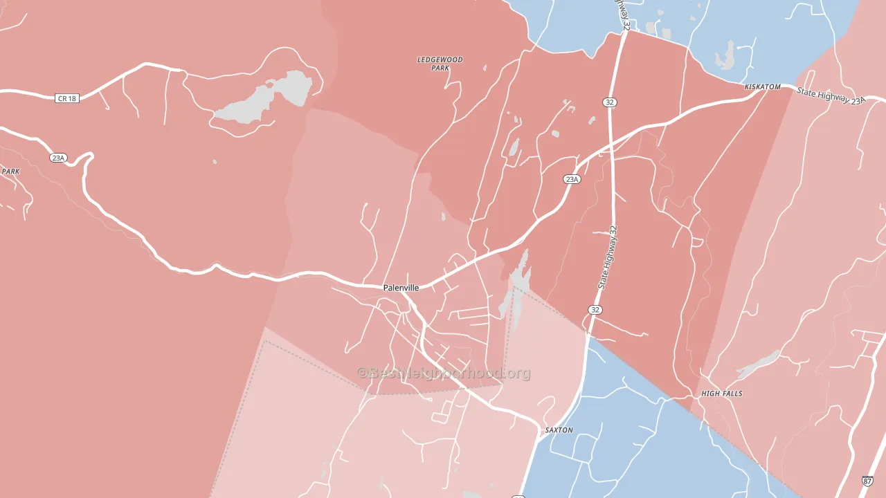 12463, NY block-group political-lean map