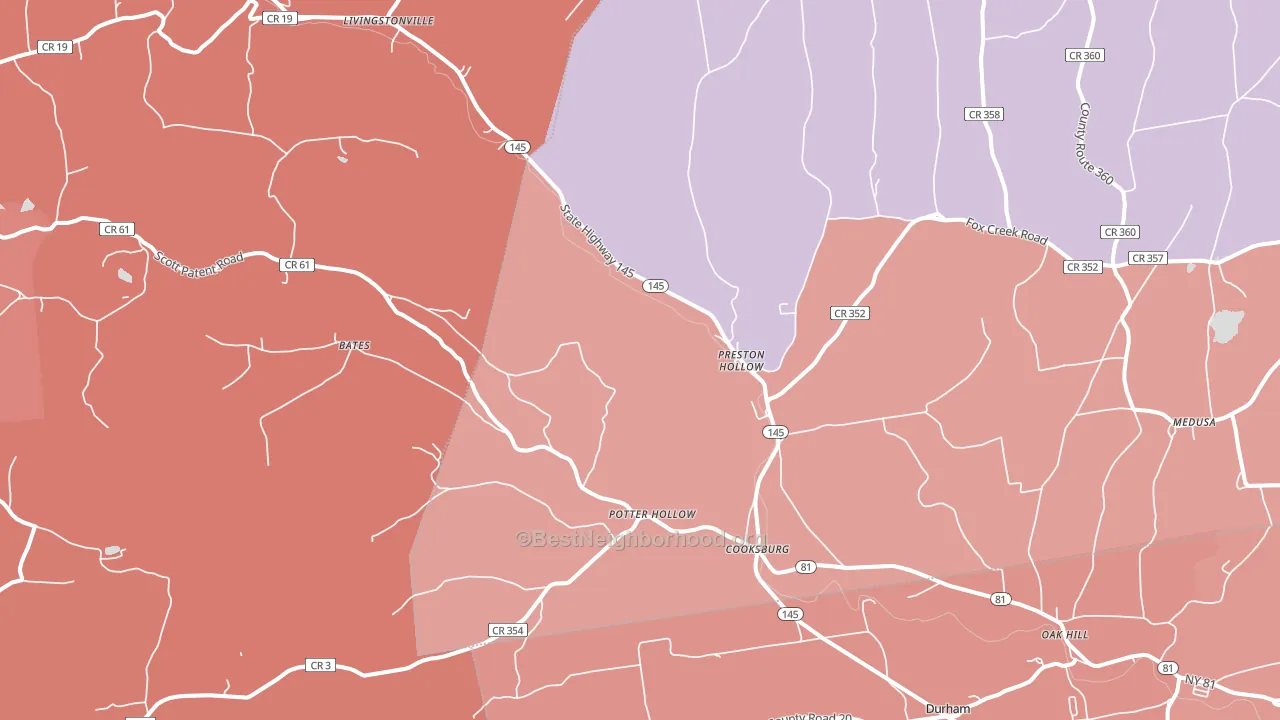 12469, NY block-group political-lean map