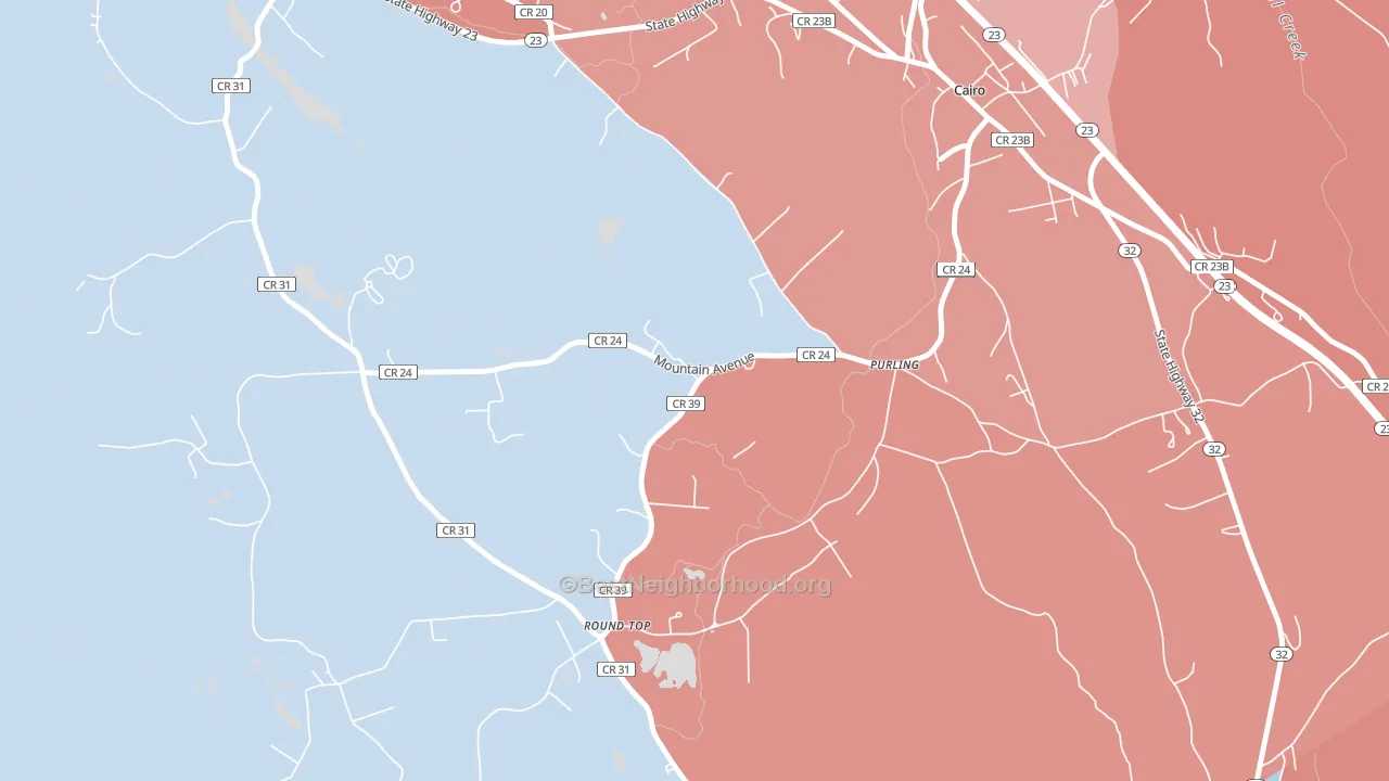 12470, NY block-group political-lean map