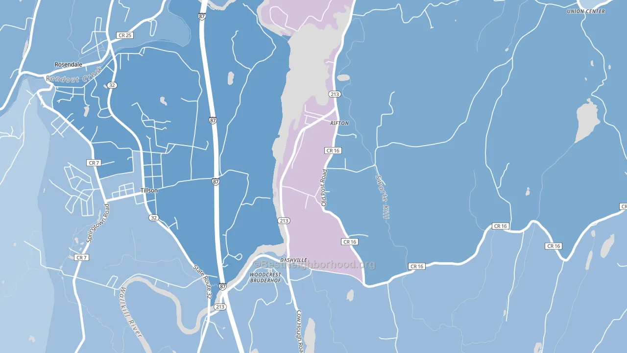 12471, NY block-group political-lean map