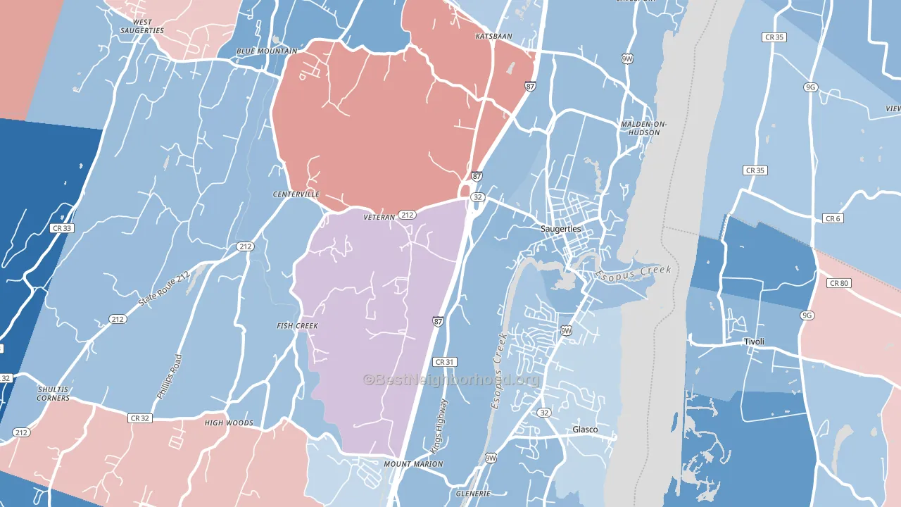 12477, NY block-group political-lean map