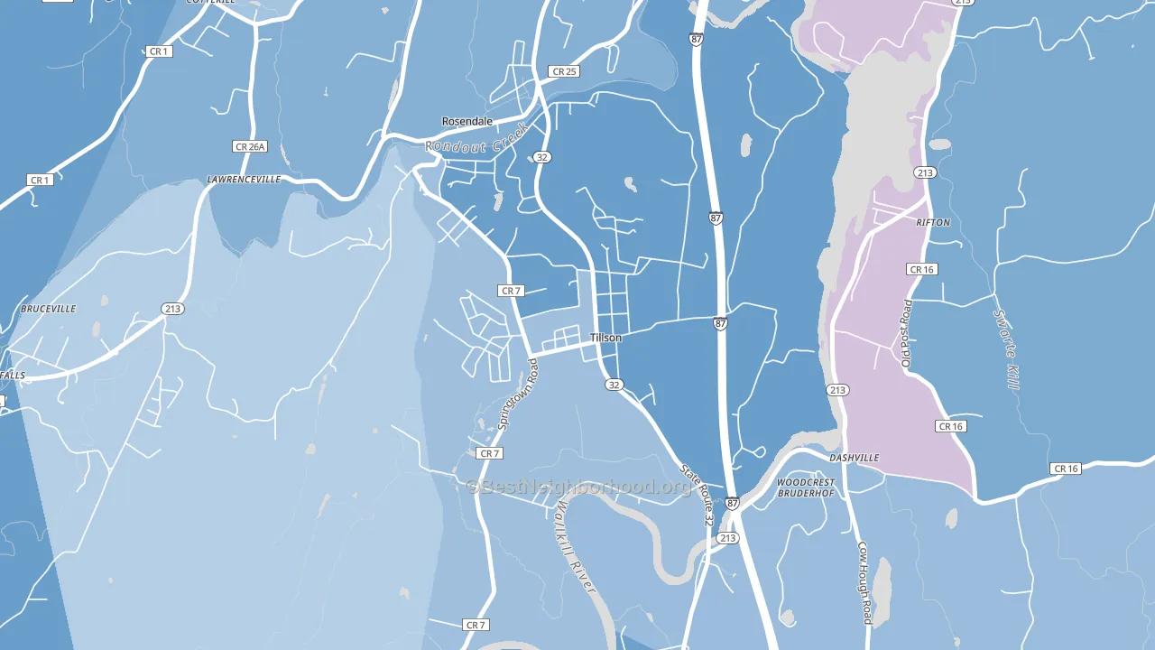 12486, NY block-group political-lean map