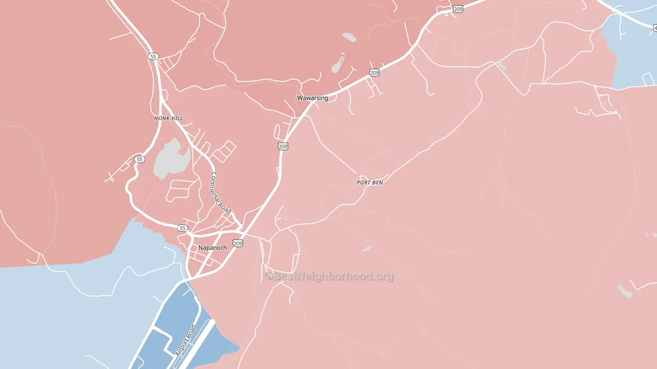 12489, NY block-group political-lean map