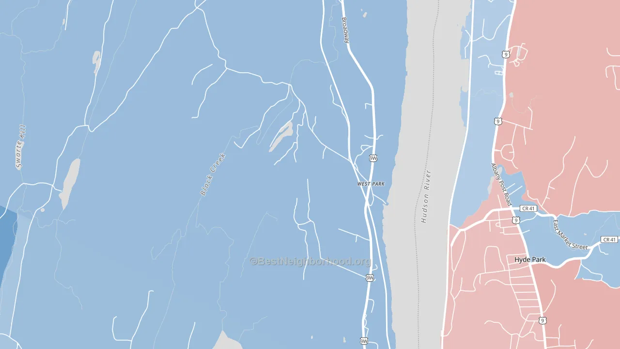 12493, NY block-group political-lean map