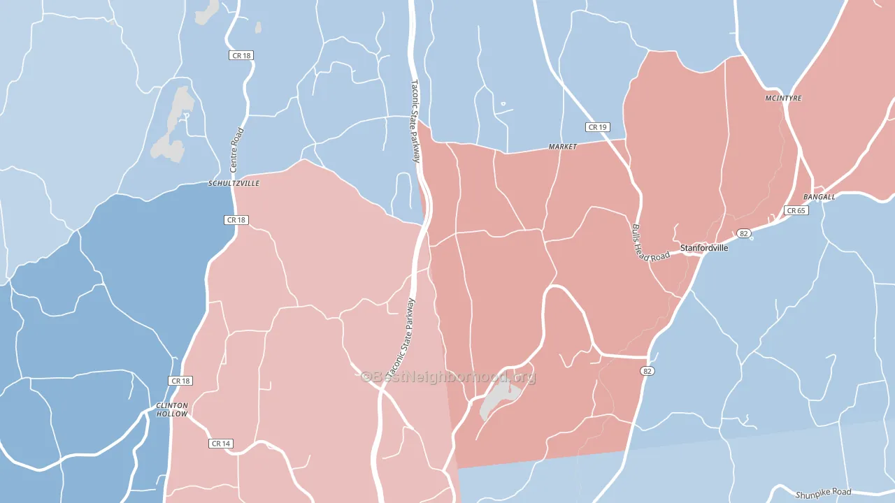 12514, NY block-group political-lean map